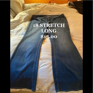 Low Waist Flare Stretch Jeans